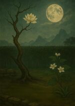 写意画・無根樹100首-第80首#404– 道(タオ）の哲理詩に基づく写意画アート作品