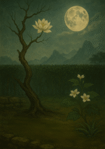 Xieyi・The Rootless Tree:100 Verses-Verse 80#404– Daoist-inspired Xieyi painting artwork