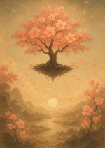 Xieyi・The Rootless Tree:100 Verses-Verse 82#375– Daoist-inspired Xieyi painting artwork