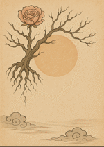 Xieyi・The Rootless Tree:100 Verses-Verse 88#389– Daoist-inspired Xieyi painting artwork
