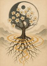 写意画・無根樹100首-第94首#364– 道(タオ）の哲理詩に基づく写意画アート作品