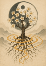 Xieyi・The Rootless Tree:100 Verses-Verse 94#364– Daoist-inspired Xieyi painting artwork