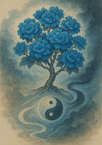 Xieyi・The Rootless Tree:100 Verses-Verse 96#417– Daoist-inspired Xieyi painting artwork