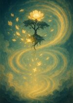 写意画・無根樹100首-第99首#397– 道(タオ）の哲理詩に基づく写意画アート作品