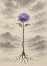 Xieyi・The Rootless Tree:100 Verses-Outer Verse 4#436– Daoist-inspired Xieyi painting artwork