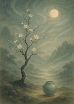 写意画・無根樹100首-首外第7首#498– 道(タオ）の哲理詩に基づく写意画アート作品