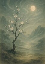 写意画・無根樹100首-首外第7首#561– 道(タオ）の哲理詩に基づく写意画アート作品