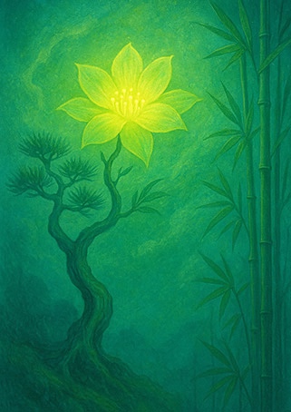 Xieyi・The Rootless Tree:100 Verses-Outer Verse 8#593– Daoist-inspired Xieyi painting artwork